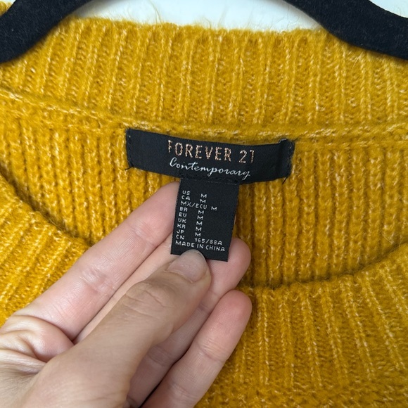 Forever 21 Colorblock Sweater - Mustard, Pink, Burgundy - Picture 2 of 4